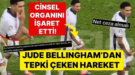 Jude Bellingham'ın Slovakya Kulübesine Yaptığı Hareket Tepki Çekti! Cinsel Organını İşaret Etti