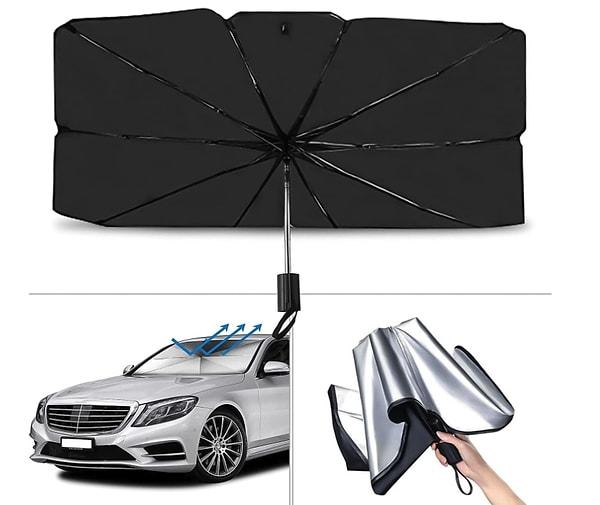 Kapış kapış giden ürünlerden biri: Araba Güneşlik Şemsiyesi