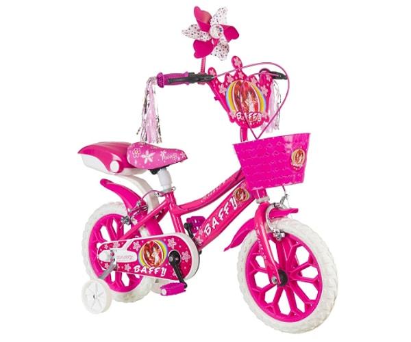 3. Fiyatı oldukça uygun olan ve minik kız çocuklarının bayıldığı bir tasarıma sahip olan 15" jant çocuk bisikleti.