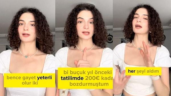 Sosyal medya platformu TikToK'ta Almanya'dan Türkiye'ye ailesinin yanına geldiğini söylen genç kadın, 2 hafta süre boyunca harcamasının 300 Euro üzerine çıkmasına isyan etti.
