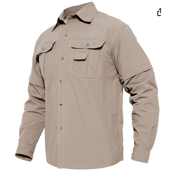 33,000ft Overhemd Voor Heren, Korte Mouwen, UPF50+, Uv-bescherming, Outdoorhemd, Sneldrogend, Vrijetijdshemd, Functioneel Hemd, Wandelhemd Voor Vissen, Safari, Reizen, Golf, Lichtblauw, XXL