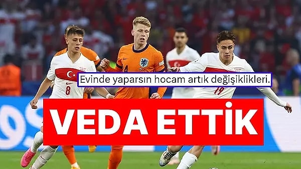 EURO 2024 çeyrek finalinde Türkiye, Hollanda ile karşı karşıya geldi. Milli Takımımız, ilk yarısını 1-0 önde kapattığı mücadeleden 2-1'lik mağlubiyetle ayrılarak şampiyonadaki macerasını noktaladı.