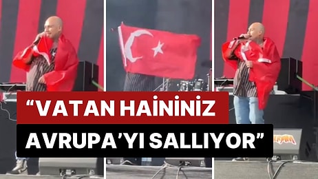 Sahnede Türk Bayrağı Açan Ünlü Sanatçı Ezhel: "Vatan Haininiz Avrupa’yı Türkçe ile Sallıyor”