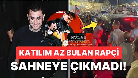 Katılımı Az Bulduğu İçin Sahneye Çıkmayan Rapçi Motive Açıklama Yapmadan Alanı Terk Ederken Tepki Gördü!