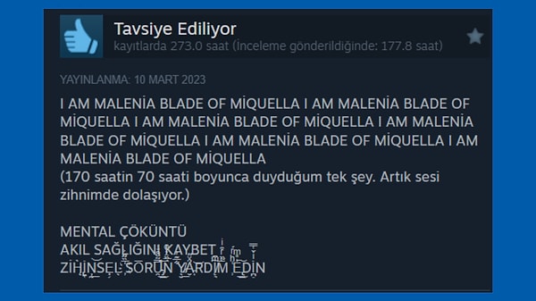 Elden Ring oynayanlara antidepresan ve psikolojik destek konusunda acil karar alınmalı.