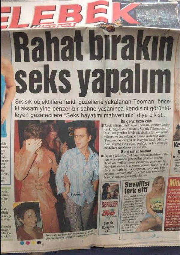 Ve Teoman'ın Eylül 2006'daki sevişememe sorunsalı, gazete manşetlerine işte böyle yansıyor 👇