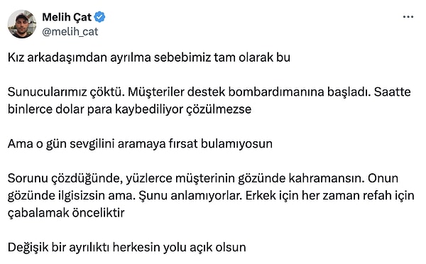 Gündem olan tweet şöyle;