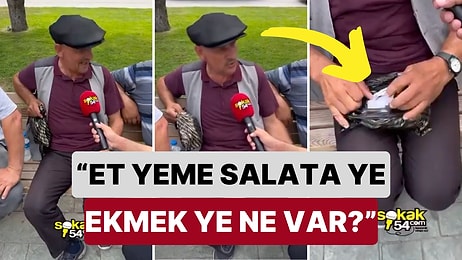 Elindeki Bir Tomar Parayla Ekonomi Yorumu Yapan Amcanın Sözleri Tepki Çekti: "Et Yeme Salata Ye Ne Var?