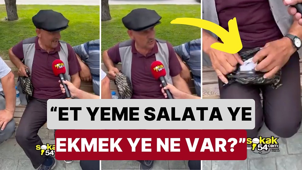 Elindeki Bir Tomar Parayla Ekonomi Yorumu Yapan Amcanın Sözleri Tepki Çekti: "Et Yeme Salata Ye Ne Var?
