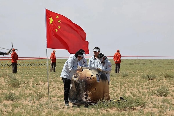 China's Chang'e-6 mission successfully retrieved the first rock and dust samples from the far side of the Moon.