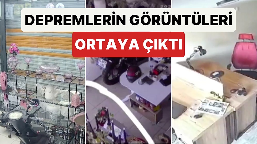 Afyonkarahisar'da Peş Peşe Meydana Gelen Üç Depremin Güvenlik Kamerası Görüntüleri Ortaya Çıktı