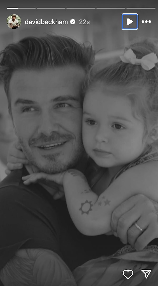 David Beckham güzeller güzeli kızını paylaştı.