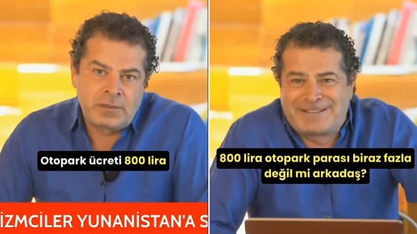 Cüneyt Özdemir, bir paylaşımında otoparkın tam 800 lira olmasına isyan etti.