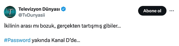 İkilinin birbirleriyle atışmasını "Acaba araları mı bozuk?" diye paylaşan kullanıcıya "Espriyi anlamamışsınız" yanıtı geldi.