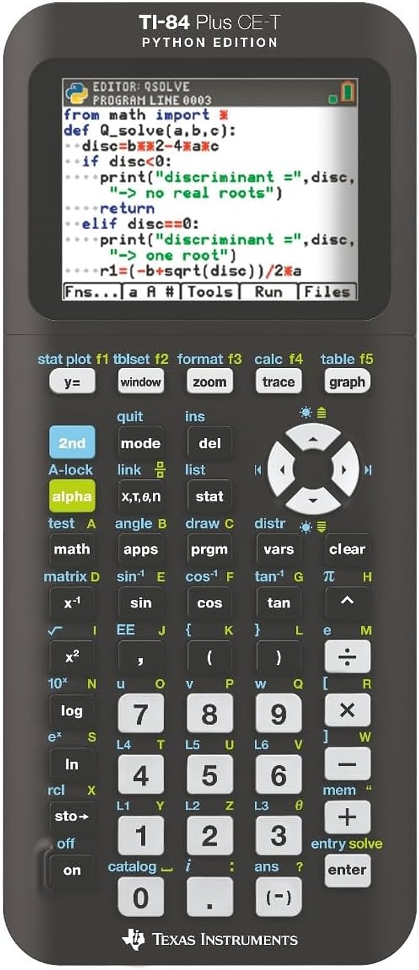 6. Texas Instruments TI-84 Plus CE-T Python Edition Hesap Makinesi