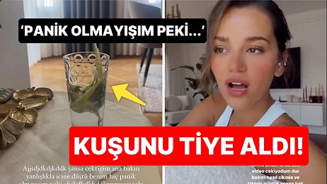 Bardağın İçine Düşerek Boğulma Tehlikesi Yaşayan Kuşunu Tiye Alarak Paylaşan Selin Yağcıoğlu Tepki Çekti