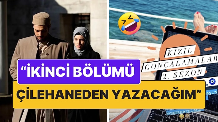 Kızıl Goncalar Senaristinin Sahilde Yeni Sezonu Yazdığını Gören İkinci Senaristin Tepkisi Kahkahaya Boğdu!