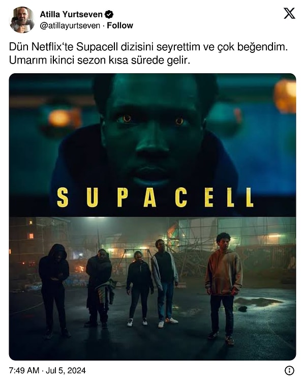 Siz izleyenler tarafından çok beğenilen ve hatta ikinci sezonu istenen 'Supacell'i izlediniz mi? Yorumlara buyrun!