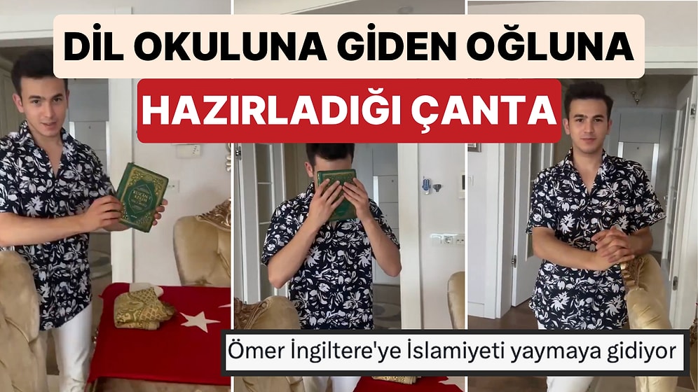 “Türkiye’ye Daha İyi Hizmetler Vermek İçin” İngiltere'ye Giden Genç İçin Hazırlanan Çanta Viral Oldu