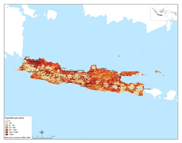 6. Endonezya'daki Java Adası dünya nüfusunun yüzde 2'sine ev sahipliği yapıyor.