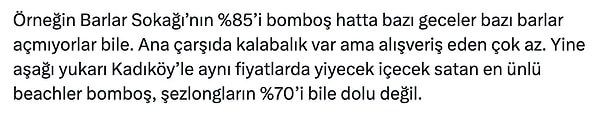 "Ana çarşıda kalabalık var ama alışveriş eden çok az. "