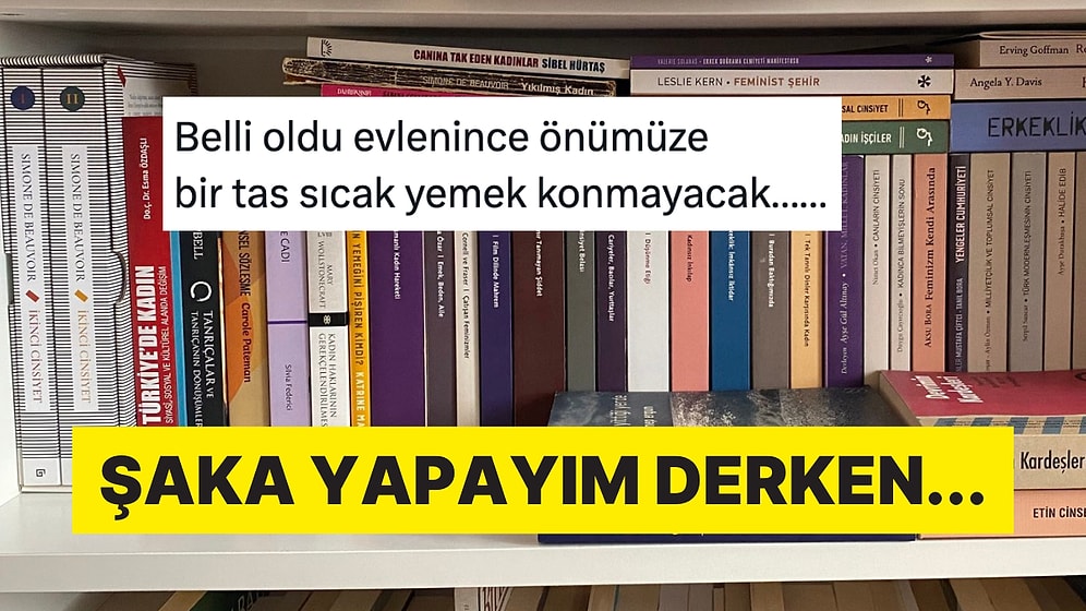 Sevgilisinin Kütüphanesini Şaka Amaçlı Paylaşan Erkek Tartışma Yarattı