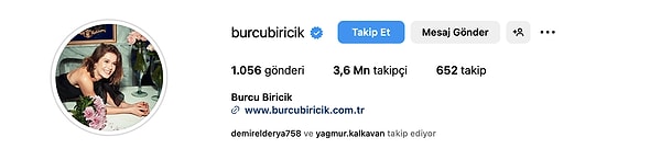 Daha önce eşinin soyadını da profilinde taşıyan Burcu Biricik'in "Yetkin" soyadını profilinden sildiği gözlerden kaçmadı. E "nazar mı değdi?", "noluyoruz?" yorumları da gecikmedi tabii.