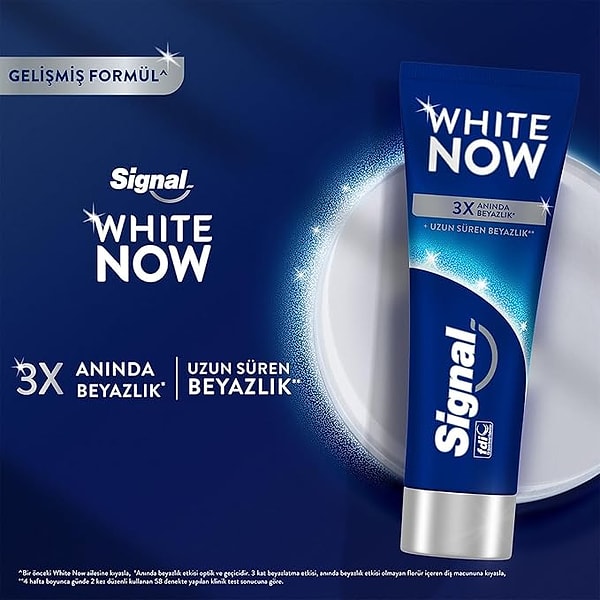 9. Signal White Now Lekesiz Beyazlık Etkili Leke Giderme Diş Macunu