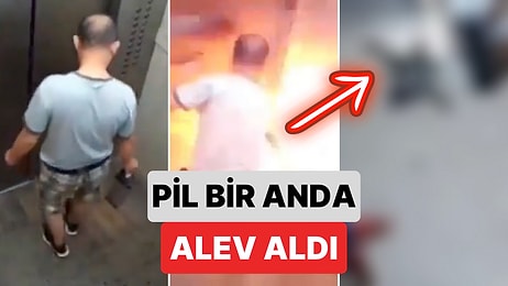 Aracını Şarj Etmek İçin Çıkarttığı Lityum Pille Asansöre Binen Adam Pil Alev Alınca Feci Şekilde Can Verdi