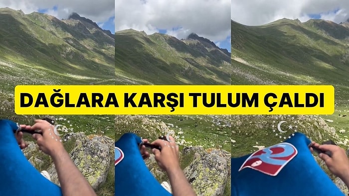 Manzaraya Karşı Tulum Çalan Vatandaş İzleyenleri Hayran Bıraktı