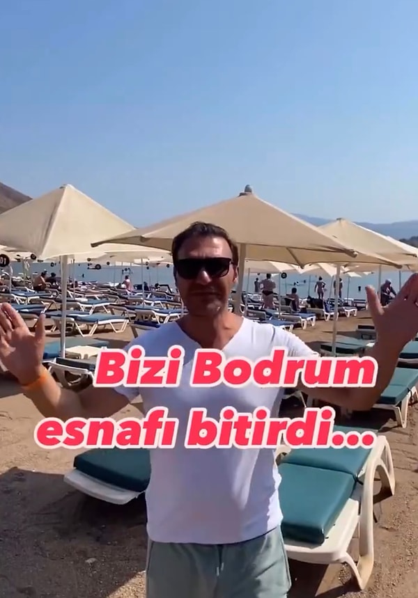 Esnaflar sözlerine “Bodrum esnafının insanları tamamen ticaret algısı olarak görmesi bizi de bitirdi.” cümlelerini de ekledi.