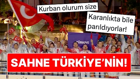 İşte Türkiye Kafilesi! Paris 2024 Olimpiyatları'nın Açılış Töreninde Ay Yıldızlı Bayrağı Böyle Taşıdılar!