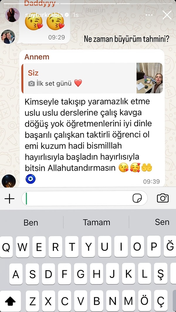 "Ne zaman büyürüm tahmini?" notuyla yaptığı paylaşım görenleri gülümsetti.