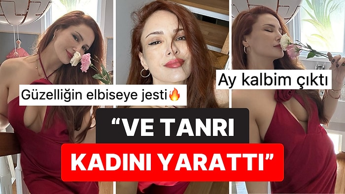 Mine Tugay'ın Kırmızlar İçindeki Elbisesiyle Yeni Yaşını Kutladığı Pozları Düşülmeyecek Gibi Değil!