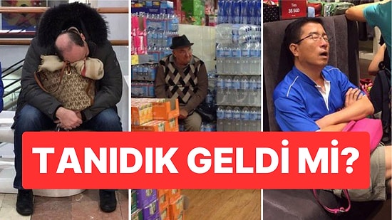 Eşleri Alışveriş Yaparken Uyuklayan Erkeklerin Birbirinden İkonik Fotoğrafları