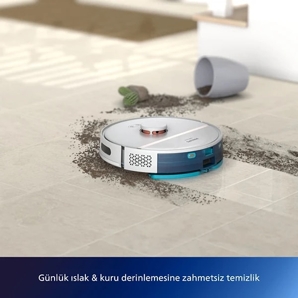 10. Philips 3000 Serisi Islak Kuru Moplu İstasyonlu Robot Süpürge