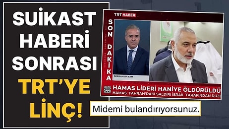 Hamas Lideri İsmail Haniye Suikasti Sonrası TRT'ye Linç: İktidara Yakın Hesaplar Paylaştı, TRT Değiştirdi!