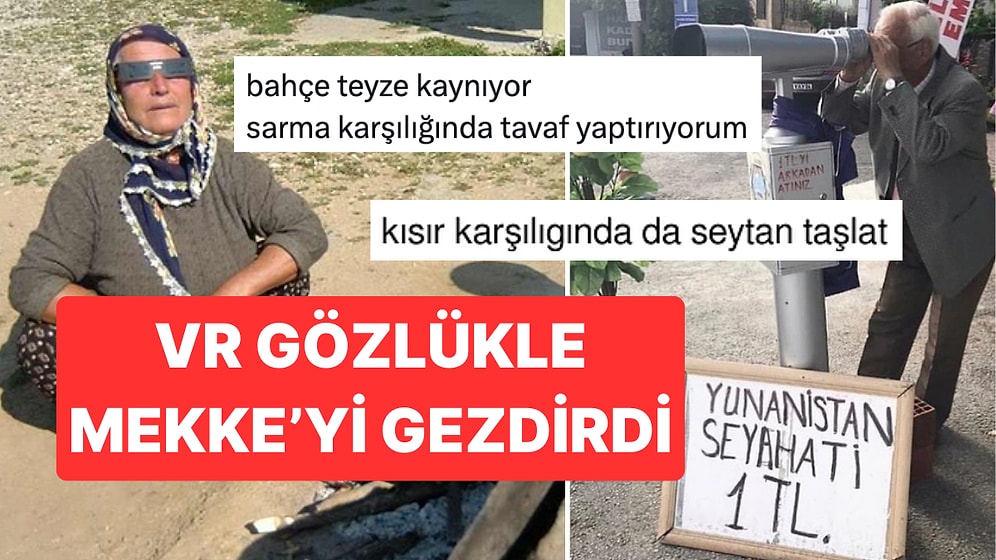 Babaannesine VR Gözlükle Mekke'yi Gezdiren Genç Mahallede Popüler Oldu