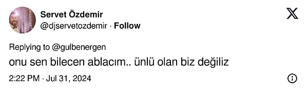 Gülben hanım cevabını aldı mı bilemiyoruz ama çok güzel goygoy döndü orası kesin! Buyurun, kim ne demiş beraber bakalım! 🙈