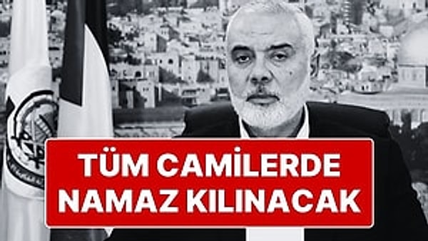 Suikasta uğrayan Hamas Siyasi Büro Başkanı İsmail Heniyye için yarın tüm camilerde sela verilecek ve gıyabi cenaze namazı kılınacak.