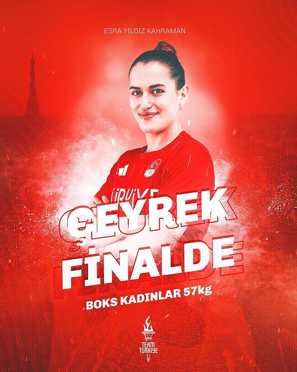 Son 8'e kalmayı başaran Esra Yıldız Kahraman, 4 Ağustos Pazar günü çeyrek final mücadelesine çıkacak.