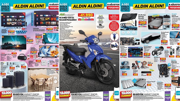 A101'e Benzinli Motosiklet Geliyor! 8 Ağustos 2024 A101 Aldın Aldın Kataloğu