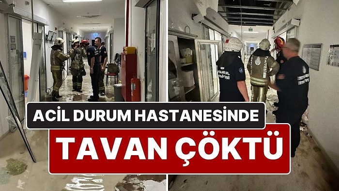 Atatürk Havaalanı’na Yapılan Acil Durum Hastanesi’nde Tavan Çöktü