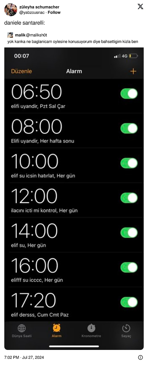 3. Elif'e bağlılığı çok başka 😐