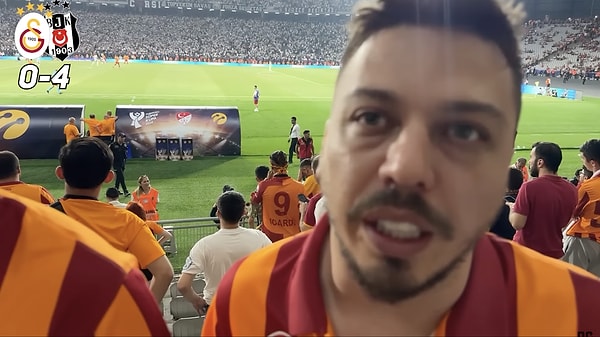 Dün akşam onanan Süper Kupa karşılaşmasını sahada izleyen Galatasaray taraftarı ve YouTuber Bilal Soydaş, takımın oyununa isyan etti.