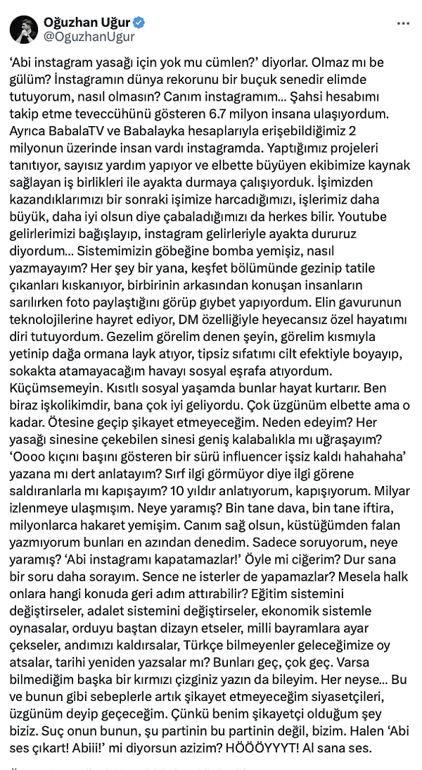 Uğur'un haklı isyanını baştan sona okumak isteyenler için 👇 Siz ne düşünüyorsunuz? Hadi yorumlarda buluşalım.