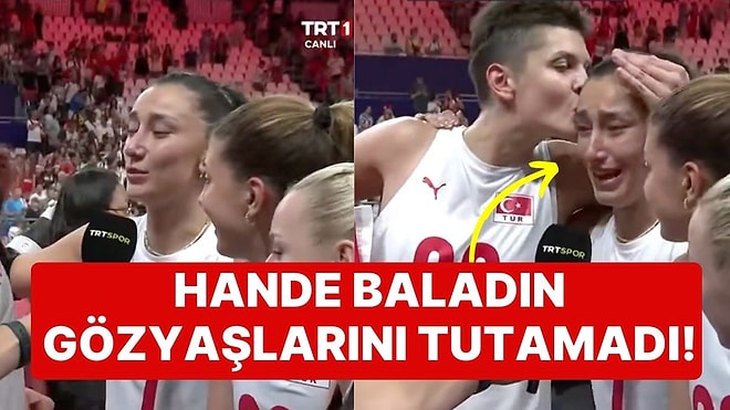 Hande Baladın Galibiyet Sonrası Gözyaşlarını Tutamadı! 'Madalyayı Hak Ediyoruz, Alabileceğimize İnanıyorum'