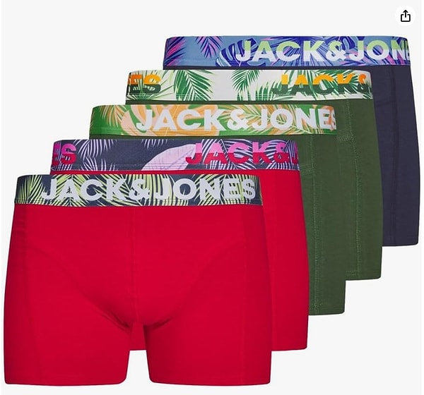 16. JACK & JONES Jacpaw Trunks 5 Adet Boxer