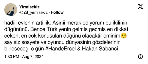 Çiftin son paylaşımı gören sosyal medya kullanıcılarından da "artık evlenin" ve "gittikçe daha çok yakışıyorsunuz" yorumları da gecikmedi tabii. Gelin, Erçel ve Sabancı'nın son paylaşımına kim ne yorum yapmış birlikte bakalım!