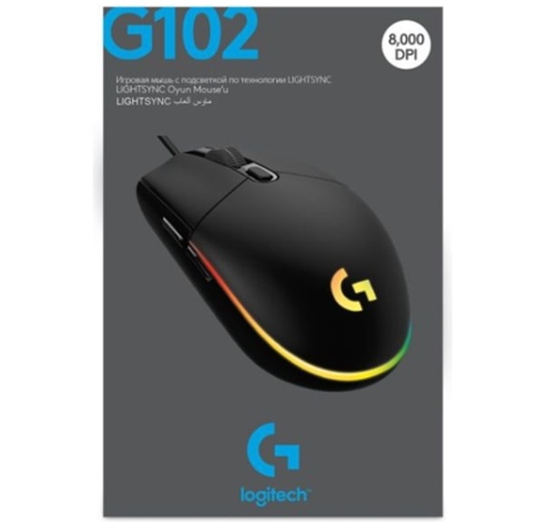 1. Logitech G G102 LIGHTSYNC RGB Aydınlatmalı 8.000 DPI Kablolu Oyuncu Mouse - Siyah